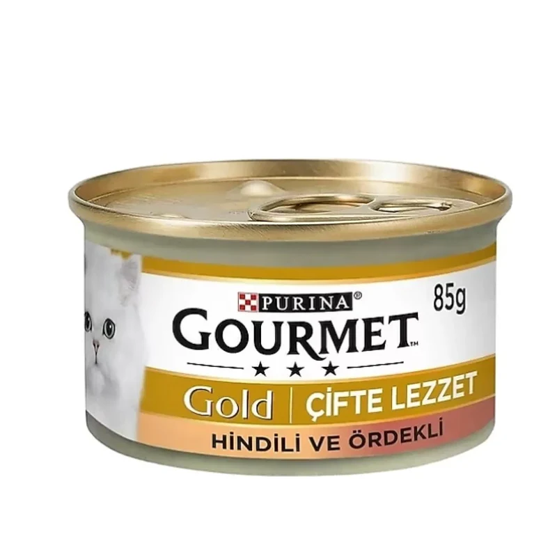 Gourmet Gold Çifte Lezzet Hindili ve Ördekli 85 gr 24'lü Yetişkin Konserve Kedi Maması