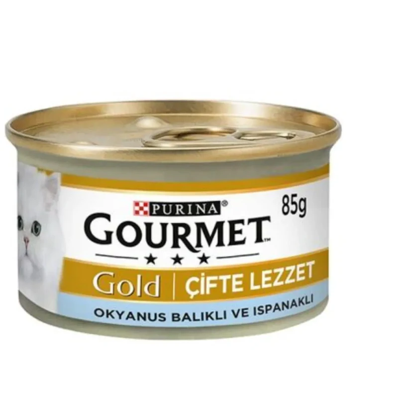 Gourmet Gold Çifte Lezzet Okyanus Balıklı ve Sebzeli 85 gr 24'lü Yetişkin Konserve Kedi Maması