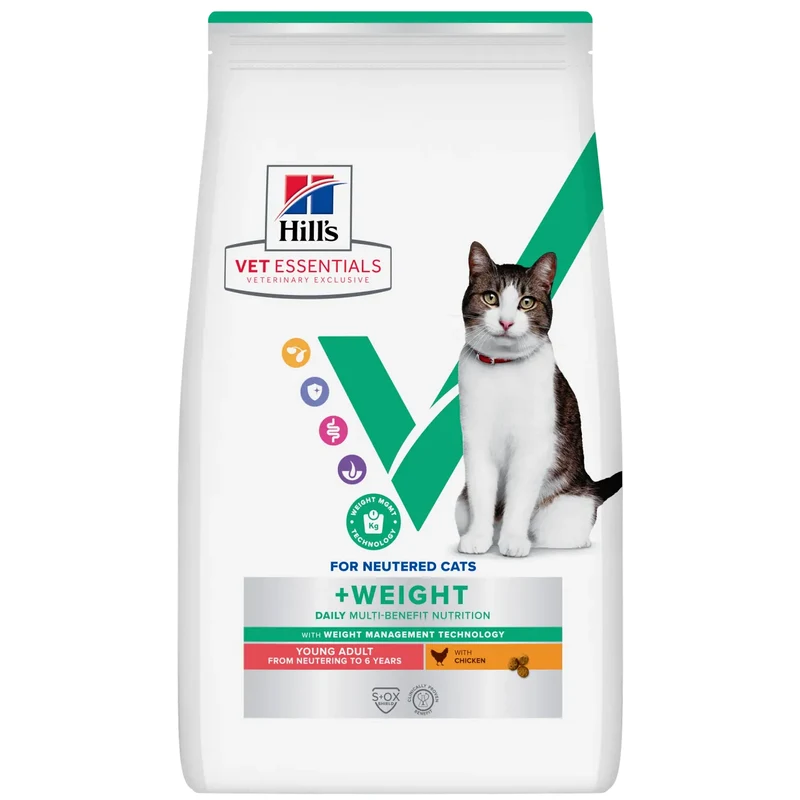 Hills VET ESSENTIALS Multi-Benefit + Weight Genç Yetişkin Kedi Maması Tavuk Maması  1,5 Kg