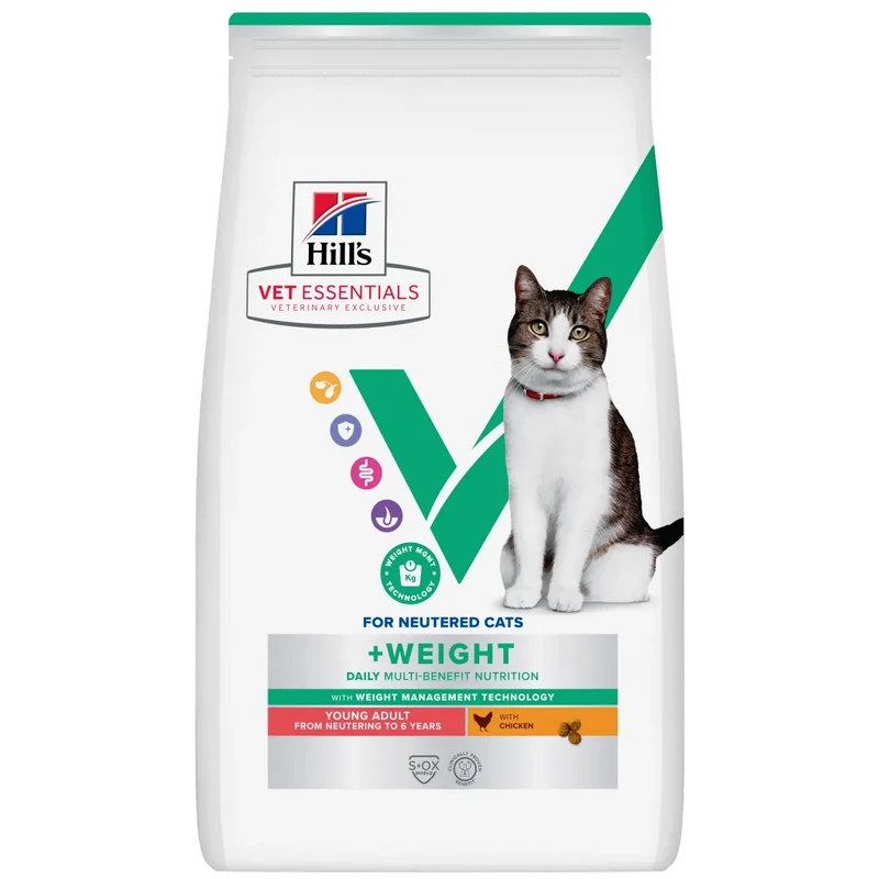 Hills Vet Essentials Multi-Benefit + Weight Genç Yetişkin Kedi Maması Tavuklu 8 Kg