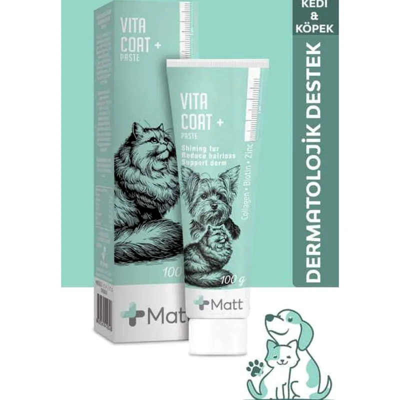 Matt Vita Coat Tüy Sağlığı Destekleyici Kedi ve Köpek Macunu 100 Gr