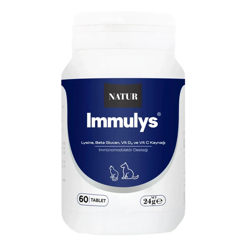 Natur Immulys Kedi Köpek Bağışıklık Güçlendirici 60 Kapsül