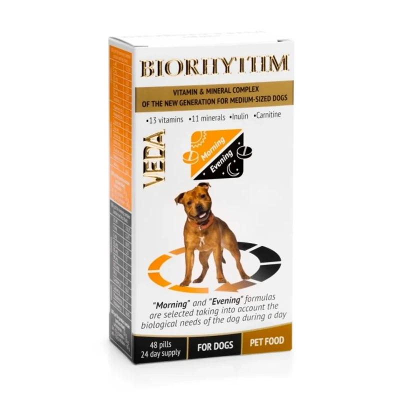 Veda Biorhythym for Dogs | Köpekler için Vitamin-Mineral Kompleksi 48 Tablet