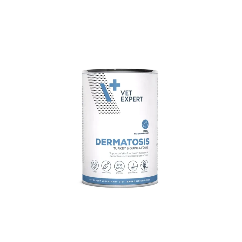 Vetexpert Dermatosis Turkey & Guinea Konserve Köpek Maması 400g