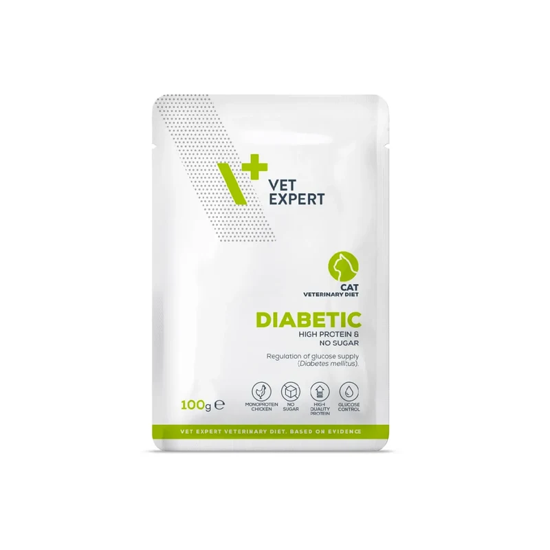 VetExpert Diabetic Cat 100g Yaş Kedi Maması 12 adet