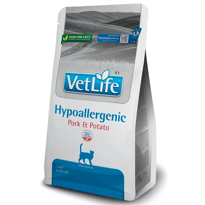 Vetlife Hipoalerjik Pork&Potato Kedi Maması 1,5 kg