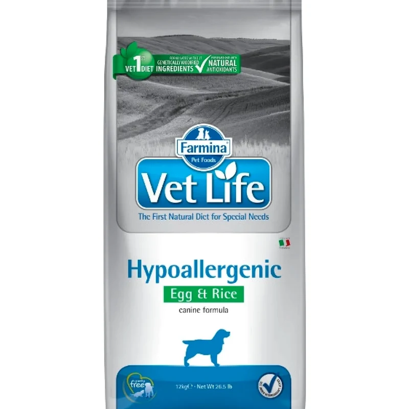VetLife Hypoallergenic Egg & Rice Köpek Maması 12 Kg