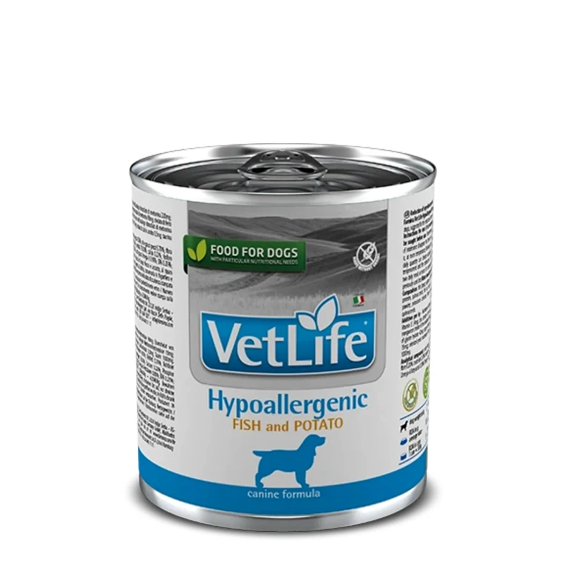 Vetlife Hypoallergenic Fish-Potato Köpek Konservesi 300 gr