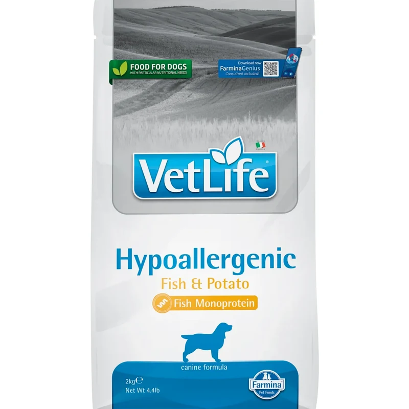 VetLife Hypoallergenic Fish & Potato Köpek Maması 2 Kg