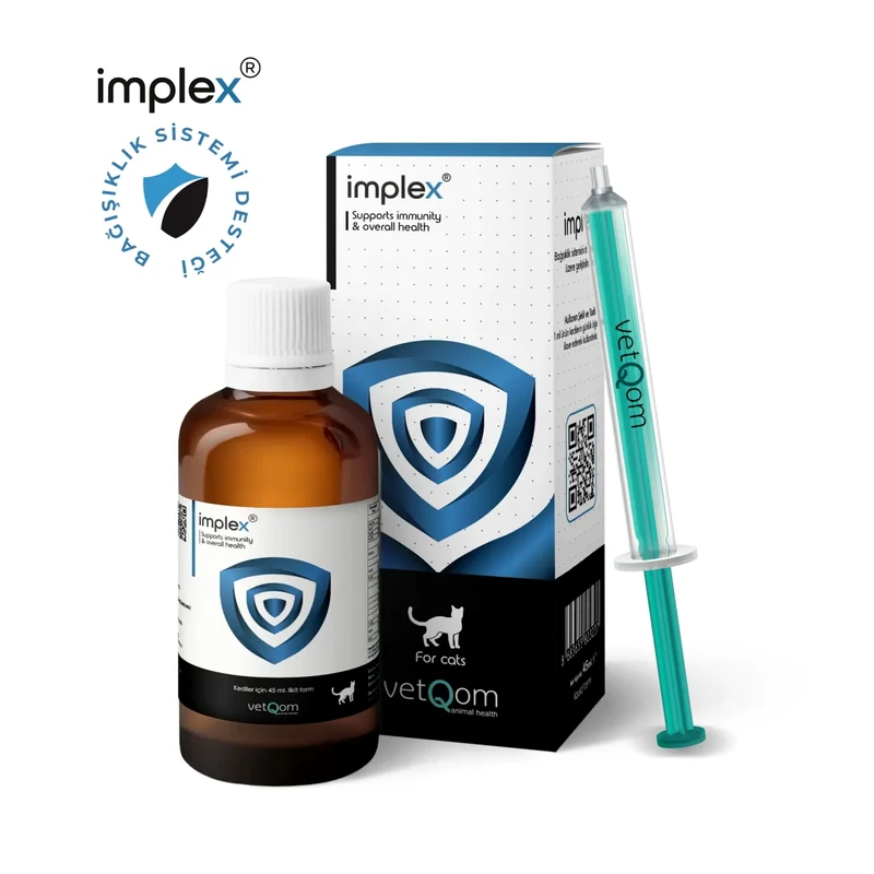 VetQom Implex Kedi Bağışıklık Sistemi Destekleyici Likit 45 Ml Immune Support
