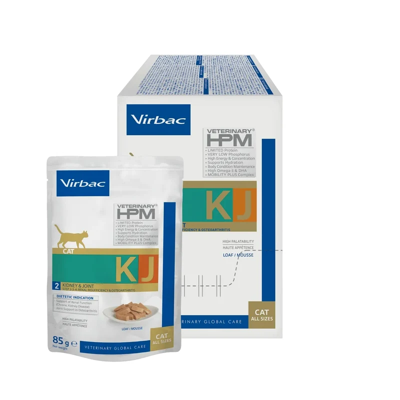 Virbac KJ2 Kidney & Joint Loaf Pouch Yaş Kedi Maması 85 gr (12 adet)